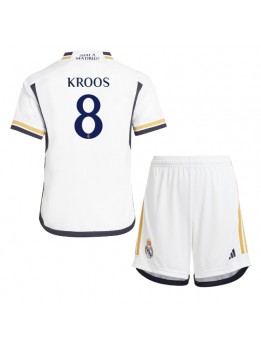 Real Madrid Toni Kroos #8 Dječji Domaci Dres kompleti 2023-24 Kratak Rukavima (+ kratke hlače)